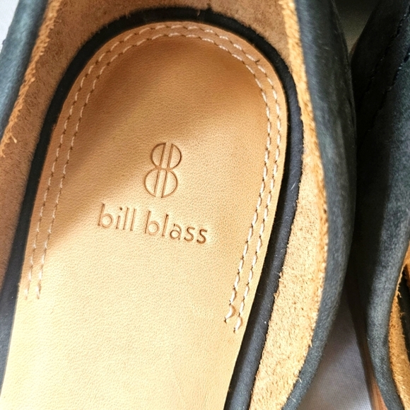 Brand New Bill Blass Sybil  Blue Grey Suede Pointed Toe Slip On Women's 6.5 - Picture 4 of 7